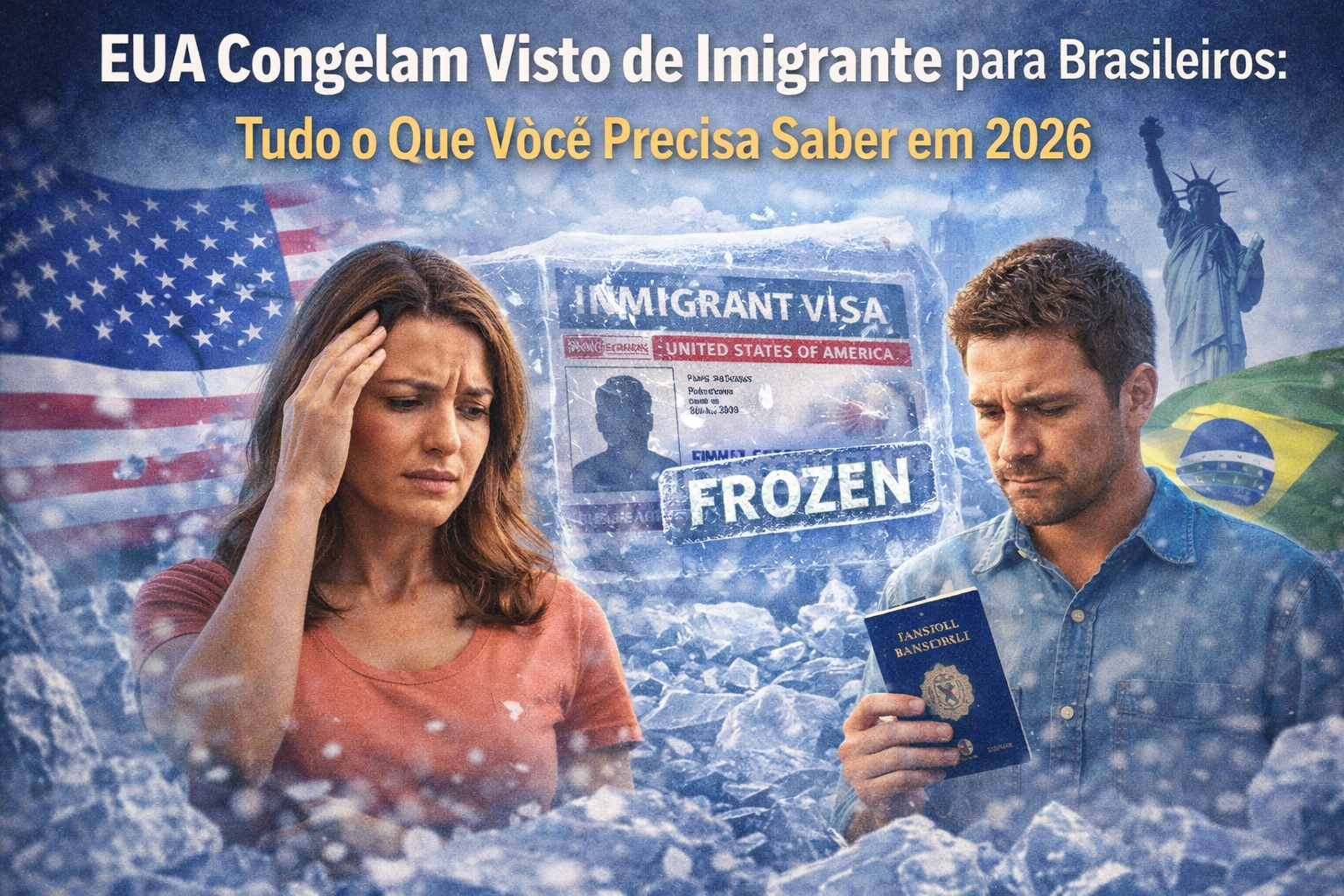 Vistos de imigrante para brasileiros: o que muda com a suspensão dos EUA em 2026
