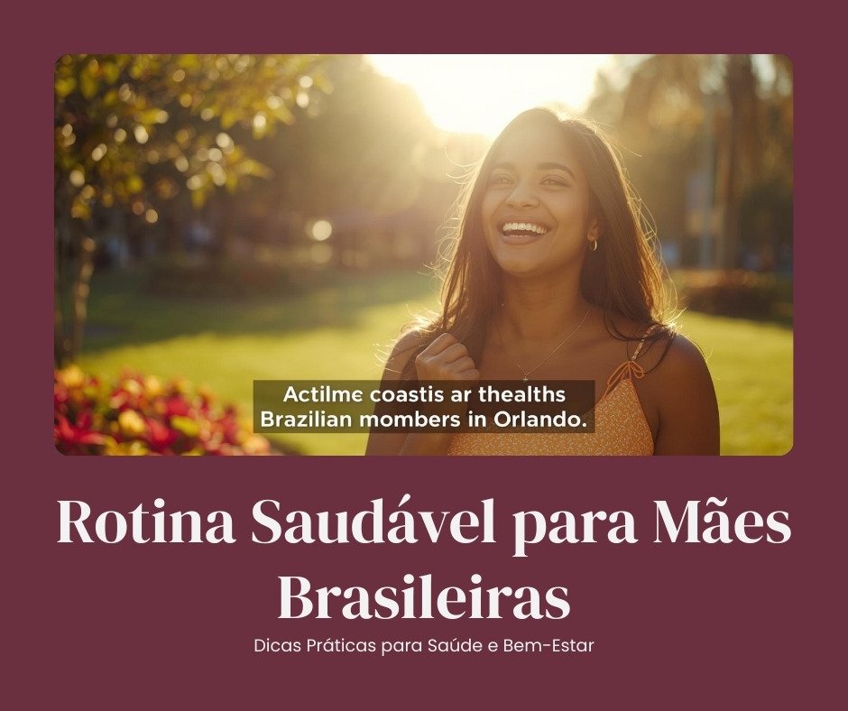 rotina saudável para mães brasileiras em Orlando